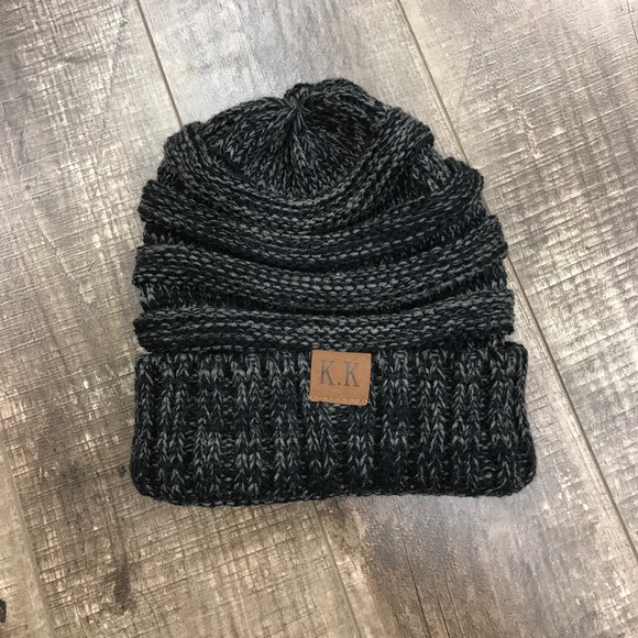 KK Slouch Beanie-Black/Gray Speckled - Picture 1 of 1